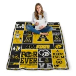 personalized appalachian state mountaineers helmet passion black quilt blanket best selling