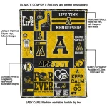 personalized appalachian state mountaineers helmet passion black quilt blanket best selling