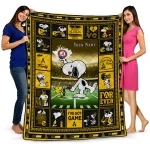 personalized appalachian state mountaineers snoopy coach black quilt blanket best selling