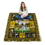 personalized appalachian state mountaineers snoopy coach black quilt blanket best selling