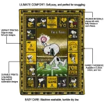 personalized appalachian state mountaineers snoopy coach black quilt blanket best selling