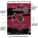 personalized arizona cardinals brushstroke layers red quilt blanket best selling
