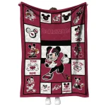 personalized arizona cardinals mickey crimson red white quilt blanket best selling