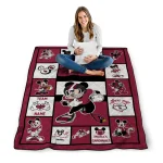 personalized arizona cardinals mickey crimson red white quilt blanket best selling
