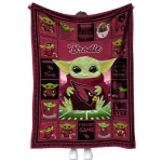 personalized arizona cardinals yody baby pattern red quilt blanket best selling