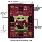 personalized arizona cardinals yody baby pattern red quilt blanket best selling