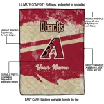 personalized arizona diamondbacks brushstroke layers red quilt blanket best selling