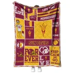 personalized arizona state sun devils helmet passion maroon quilt blanket best selling