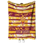 personalized arizona state sun devils layered florals maroon white quilt blanket best selling