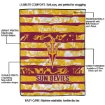 personalized arizona state sun devils layered florals maroon white quilt blanket best selling