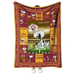 personalized arizona state sun devils snoopy coach maroon quilt blanket best selling
