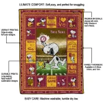 personalized arizona state sun devils snoopy coach maroon quilt blanket best selling