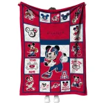 personalized arizona wildcats mickey crimson red white quilt blanket best selling