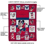 personalized arizona wildcats mickey crimson red white quilt blanket best selling