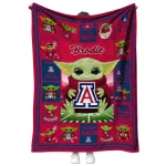 personalized arizona wildcats yody baby pattern red quilt blanket best selling