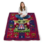 personalized arizona wildcats yody baby pattern red quilt blanket best selling