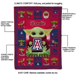 personalized arizona wildcats yody baby pattern red quilt blanket best selling