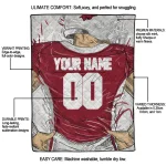 personalized arkansas razorbacks player sketch red gray quilt blanket best selling