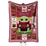 personalized arkansas razorbacks yody baby pattern red quilt blanket best selling