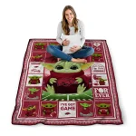 personalized arkansas razorbacks yody baby pattern red quilt blanket best selling