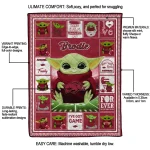 personalized arkansas razorbacks yody baby pattern red quilt blanket best selling