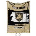 personalized army black knights grunge patch gold white quilt blanket best selling