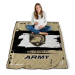 personalized army black knights grunge patch gold white quilt blanket best selling