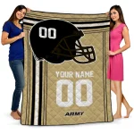 personalized army black knights helmet theme gold quilt blanket best selling