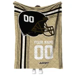 personalized army black knights helmet theme gold quilt blanket best selling