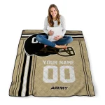personalized army black knights helmet theme gold quilt blanket best selling