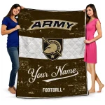 personalized army black knights hibiscus burst gold white quilt blanket best selling