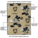 personalized army black knights mickey football gold quilt blanket best selling