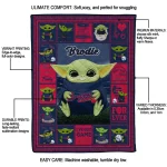 personalized atlanta braves yody baby motif navy quilt blanket best selling