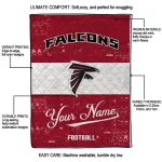 personalized atlanta falcons hibiscus burst red white quilt blanket best selling