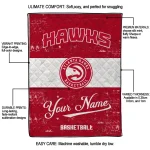 personalized atlanta hawks helmet fan red white quilt blanket best selling