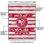 personalized atlanta hawks layered florals red white quilt blanket best selling