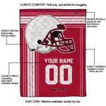 personalized ball state cardinals helmet theme red quilt blanket best selling