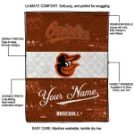 personalized baltimore orioles snoopy victory orange white quilt blanket best selling