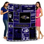 personalized baltimore ravens helmet passion purple quilt blanket best selling