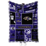 personalized baltimore ravens helmet passion purple quilt blanket best selling