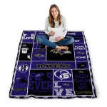personalized baltimore ravens helmet passion purple quilt blanket best selling