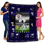 personalized baltimore ravens snoopy coach purple quilt blanket best selling