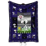 personalized baltimore ravens snoopy coach purple quilt blanket best selling