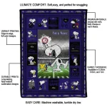 personalized baltimore ravens snoopy coach purple quilt blanket best selling