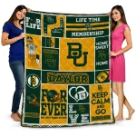 personalized baylor bears helmet passion green quilt blanket best selling