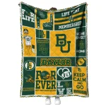 personalized baylor bears helmet passion green quilt blanket best selling