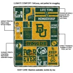 personalized baylor bears helmet passion green quilt blanket best selling