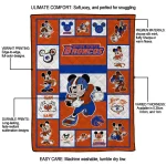 personalized boise state broncos mickey crimson orange white quilt blanket best selling