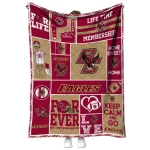 personalized boston college eagles helmet passion maroon quilt blanket best selling