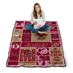 personalized boston college eagles helmet passion maroon quilt blanket best selling